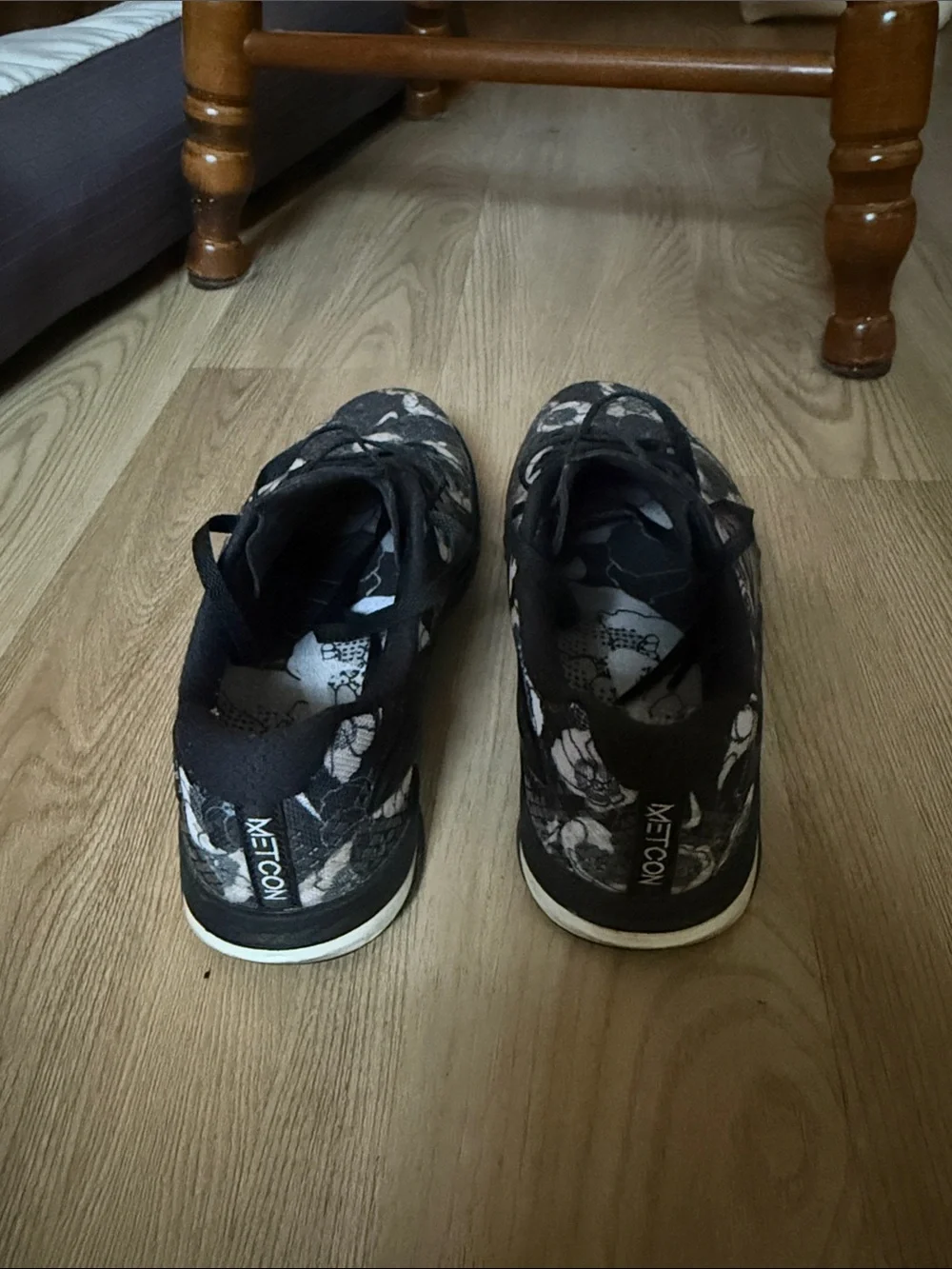 Nike Women’s Black & White Floral Print Sneakers